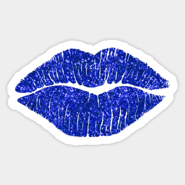 Cobalt Lips Sticker by LittleBean